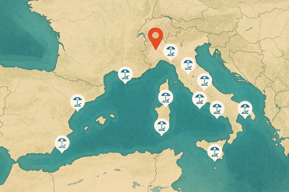 Carte Méditerranée interactive des plus belles plages et criques
